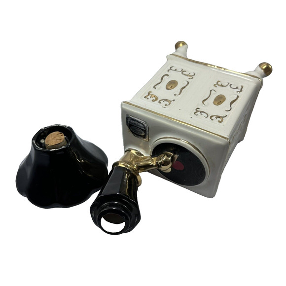 Ezra Brooks‎ Victrola Phonograph VTG Decanter EMPTY 24K Gold Hand Painted 70s - Picture 12 of 16